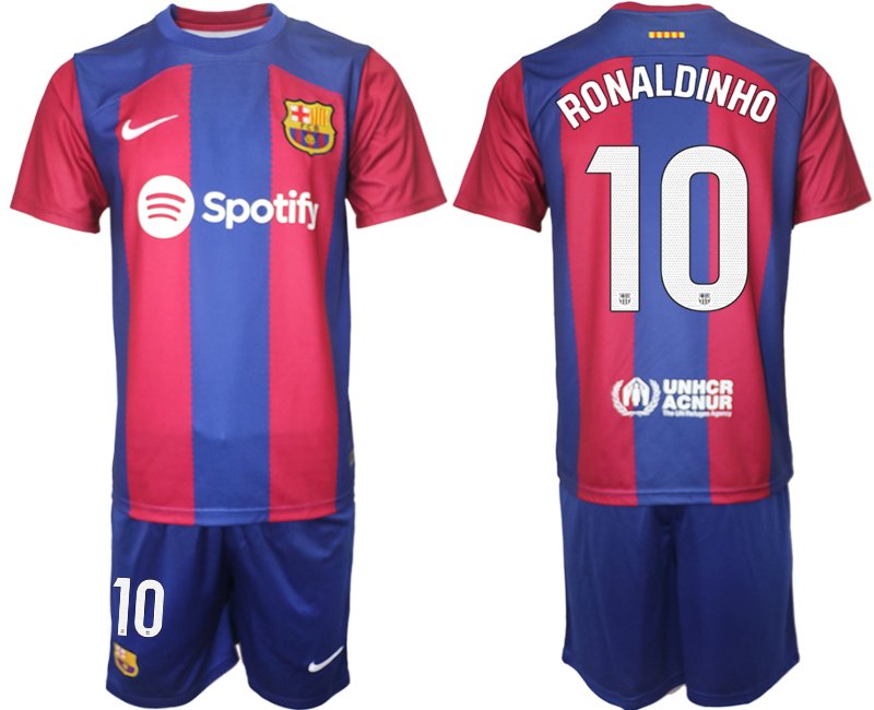 FC Barcelona Fotbalový Dres 2023-24 Ronaldinho 10 Domácí