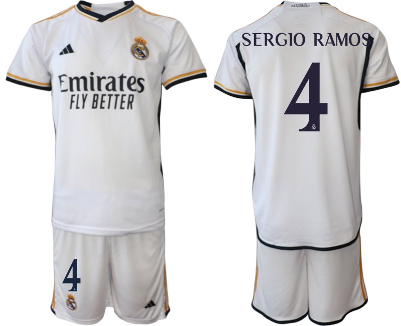 Koupit fotbalový dres Domácí Real Madrid 2023/24 Krátký Rukáv Sergio Ramos 4