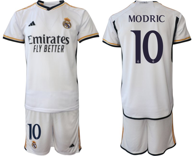 Koupit fotbalový dres Real Madrid Domácí 23/24 bílý Krátký Rukáv Modrić 10