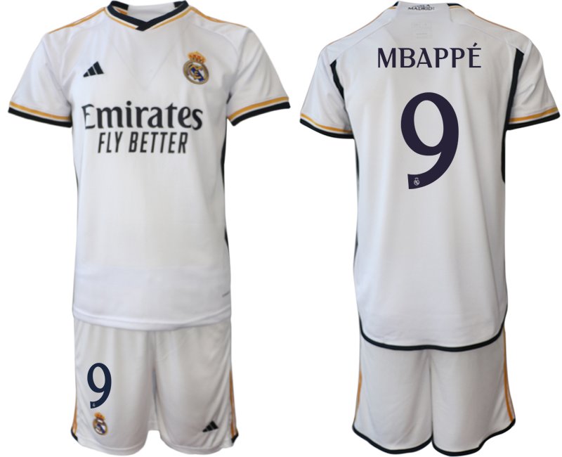 Kúpiť lacné Futbalový dres Real Madrid Mbappé 9 Domácí 23/24 Krátký Rukáv na predaj