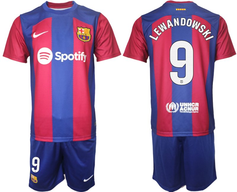 Lewandowski 9 FC Barcelona Fotbalový Dres 2023-24 Domácí