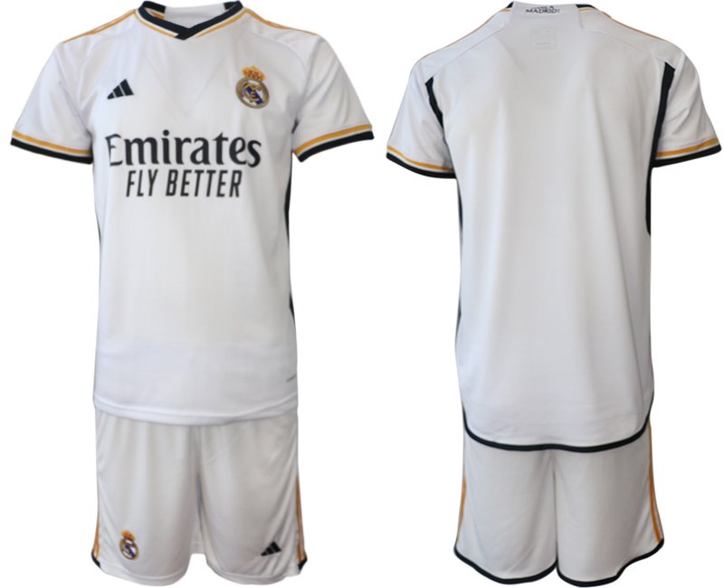 Pánský Domácí dres Real Madrid 2023/24 bílý Krátkým Rukávem + trenýrky