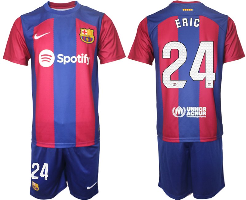 Pánský domácí dres FC Barcelona 2023-24 Krátký Rukáv ERIC 24 potisk