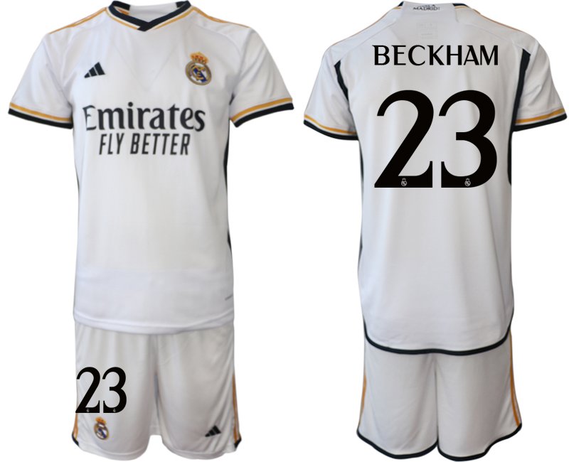 Pánský fotbalová souprava Real Madrid 2023/24 Krátký Rukáv + trenýrky Beckham 23