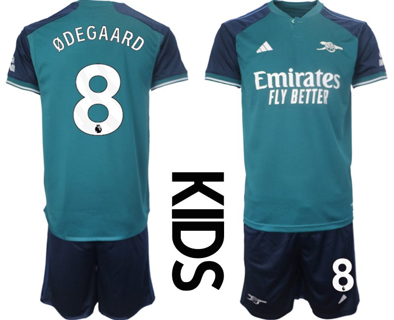 Arsenal Ødegaard 8 Dětské Alternativní Dres Komplet 23/24 - Krátký Rukáv