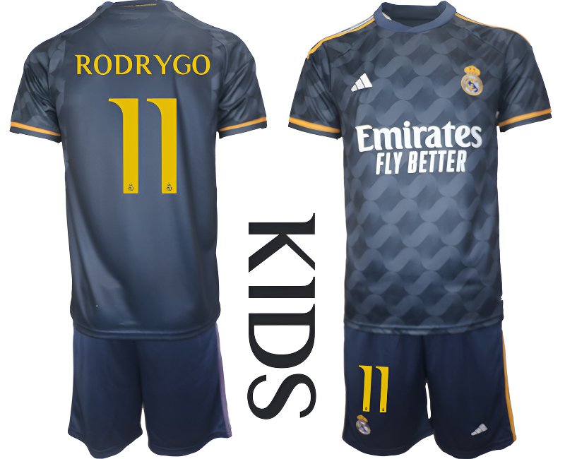 Fotbalový Dres Real Madrid Dětské Venkovní 2023/24 Krátký Rukáv - RODRYGO 11