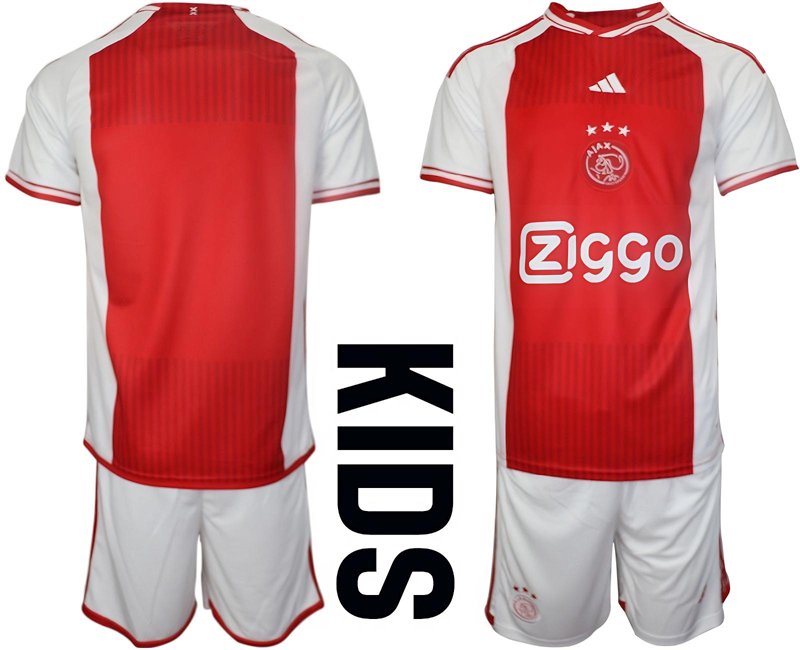 Koupit fotbalový dres Ajax 2023-24 Dětské Komplet Domácí Krátký Rukáv + trenýrky