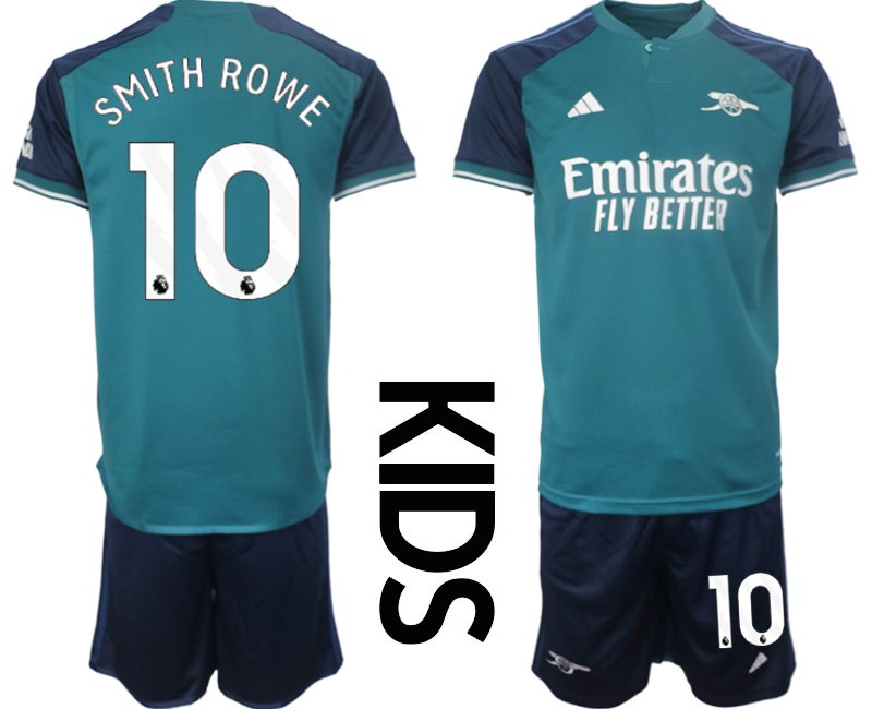 Arsenal FC Smith Rowe 10 Alternativní Dětský Fotbalové Dresy 23/24 Krátký Rukáv