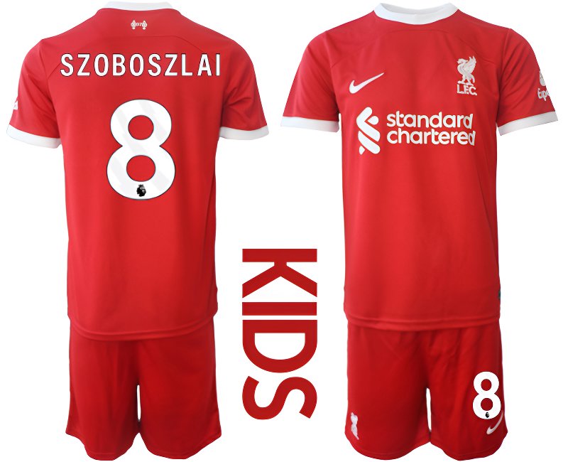 Dětská fotbalová souprava 2023-2024 Liverpool FC domácí dres + Szoboszlai 8