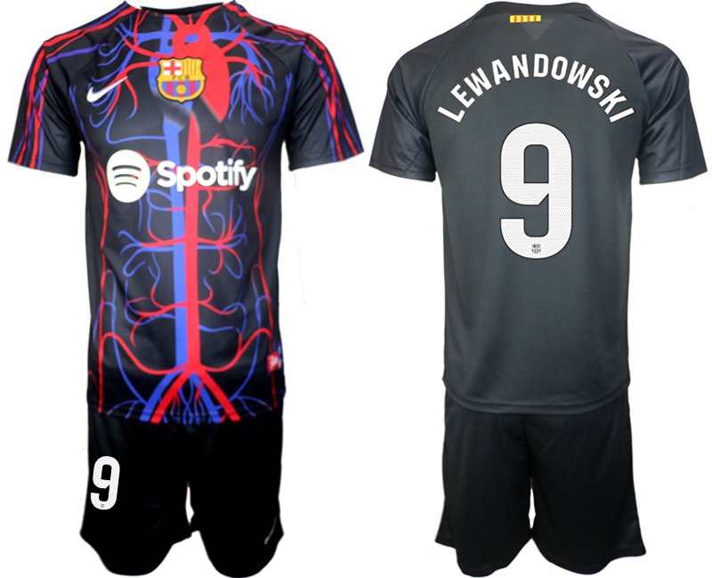 Fotbalové Dresy 2023/24 FC Barcelona Pre-Match Shirt x Patta - Lewandowski 9