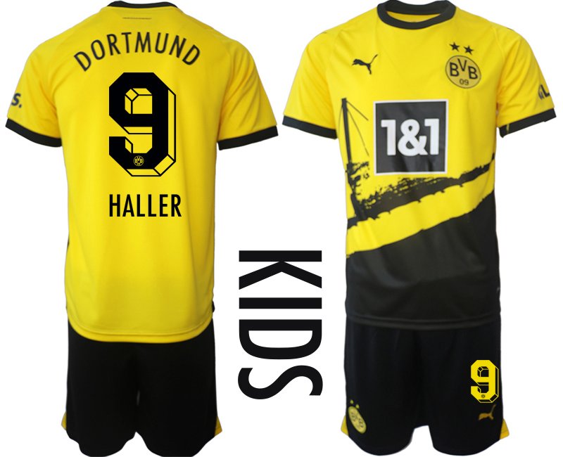 Fotbalový Dres Borussia Dortmund Haller 9 Dětské Domácí 2023-2024