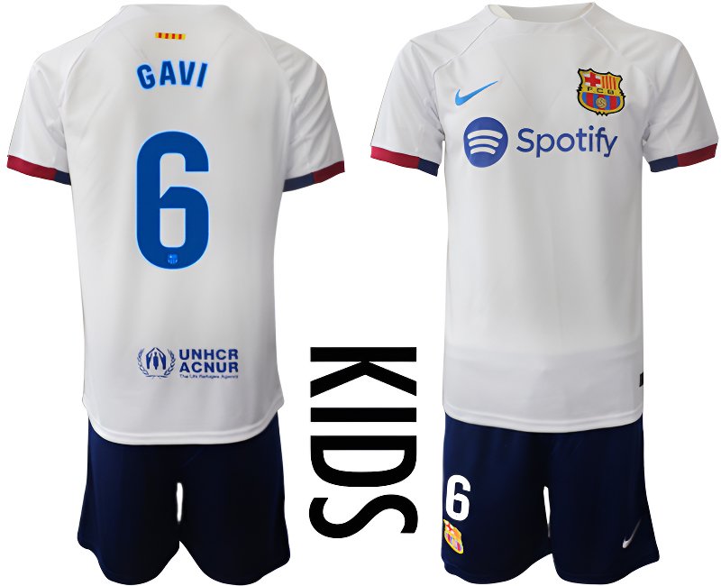 GAVI 6 Venkovní souprava pro malé děti FC Barcelona 23/24 bílá