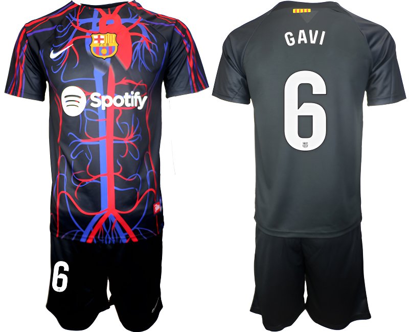 Gavi 6 Fotbalové Dresy 2023/24 FC Barcelona Pre-Match Shirt x Patta