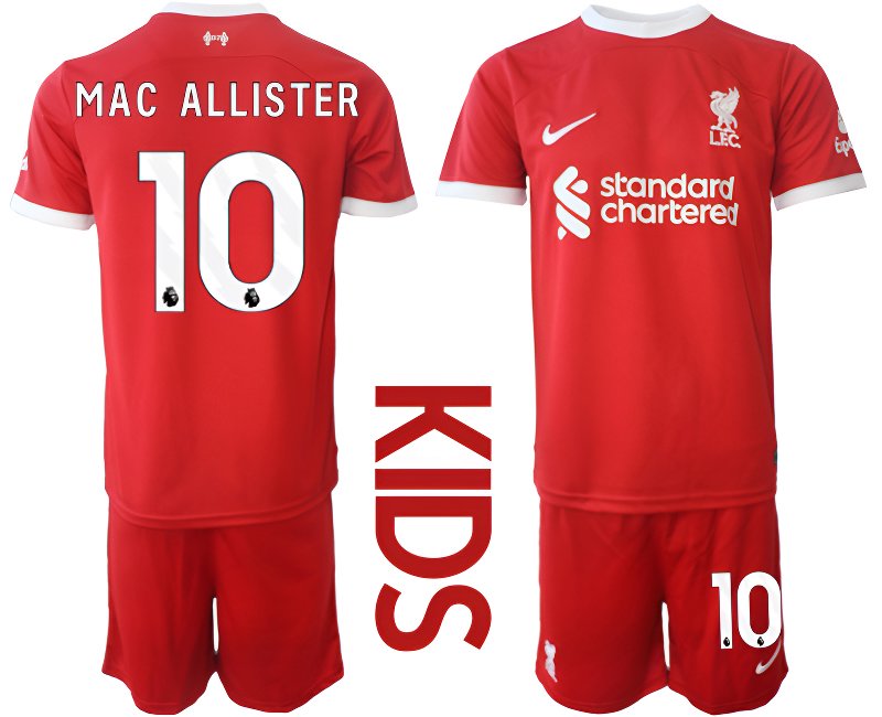 Mac Allister 10 Dětský dres Liverpool FC 2023/24 domácí Červená