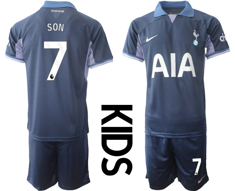 Dětský venkovní fotbalový dres Tottenham Hotspur 2023/24 modrý - SON 7