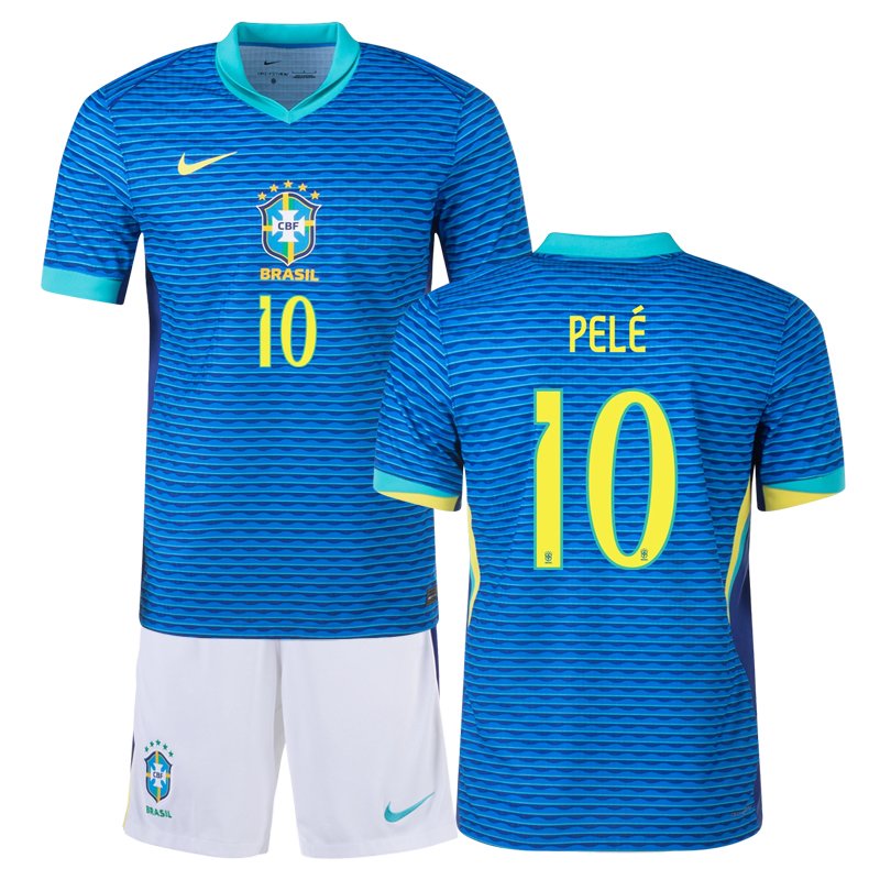 Fotbalový Dres Brazílie venkovní 2024/25 s potiskem Pelé 10