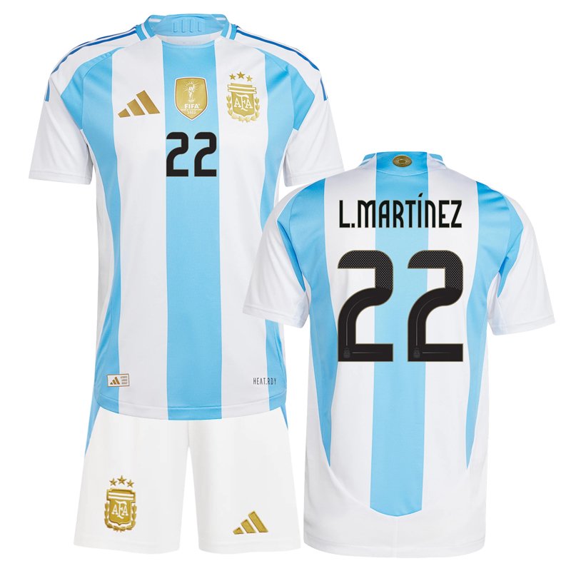 Fotbalový Dres s L.Martínez 22 pro Domácí Reprezentaci Argentina 2024