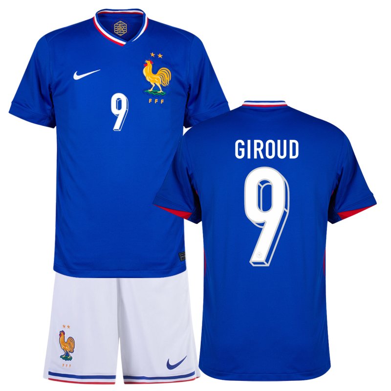 Fotbalový dres Francie 2024/25 Domácí komplet Giroud 9 potisk