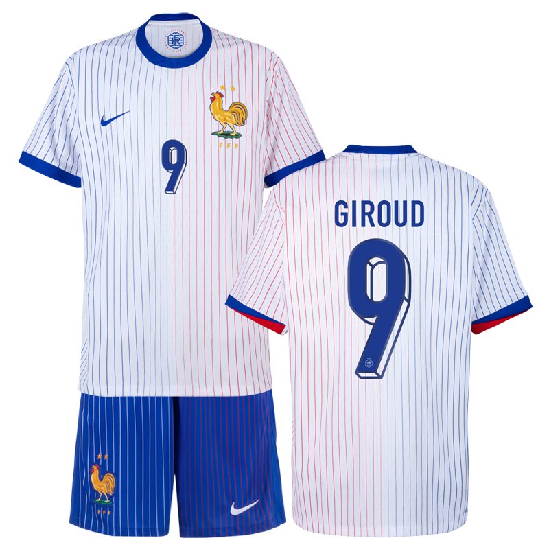 Fotbalový dres Giroud 9 Francie Venkovní EURO 2024 - Dostupné ve všech velikostech