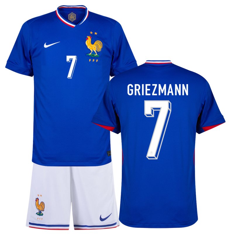 Griezmann 7 Fotbalové Dresy Komplet Francie Domácí Euro 2024