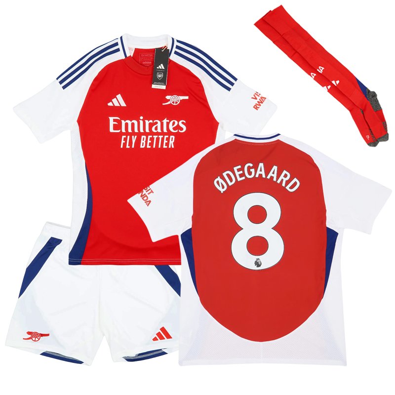 Arsenal Odegaard #8 Dětské Domácí dres komplet 24/25 Krátký Rukáv + trenýrky