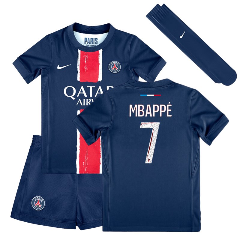 Dětské Fotbalové Dresy Paris Saint Germain PSG Kylian Mbappé 7 Domácí Dres 2024/25