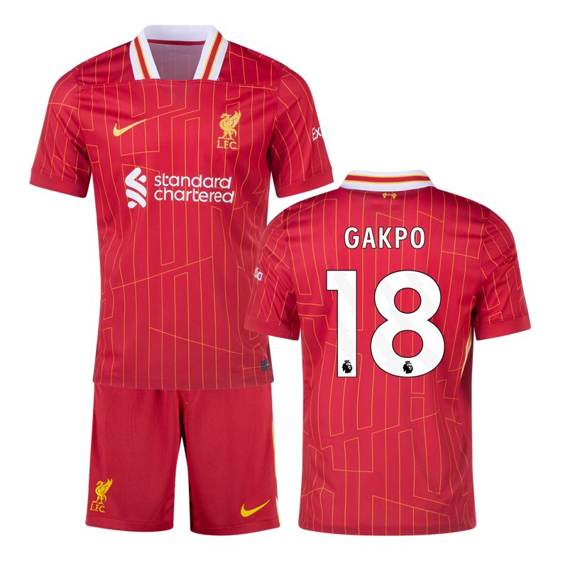 Dětský dres Gakpo 18 Liverpool FC 2024/25 domácí Červená