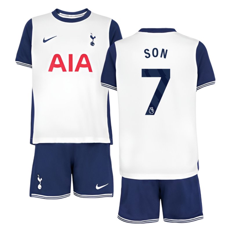 Domácí dres Tottenham Hotspur 2024/25 pro děti s krátkým rukávem a SON 7