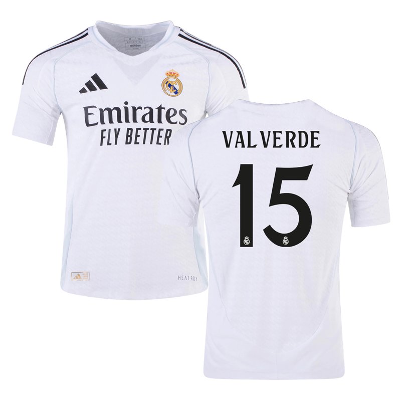 Levné Fotbalové Dresy 24/25 Real Madrid domácí dres + VALVERDE 15 potisk