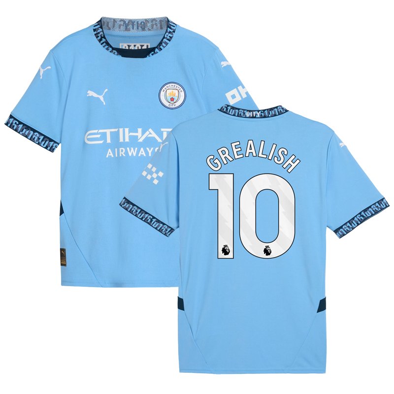 Pánský Fotbalový dres 2024/25 Manchester City Jack Grealish #10 Domácí Krátký Rukáv