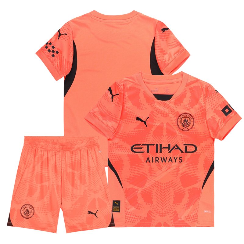 Dětský fotbalový dres 24/25 Manchester City Brankářské - oranžová