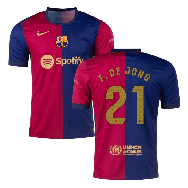 Fotbalový Dres FC Barcelona 2023-24 F. De Jong #21 Domácí