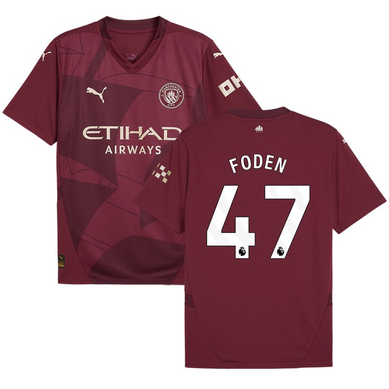 Levné Fotbalové Dresy Man City 202425 dres Alternativní Foden 47 s potiskem