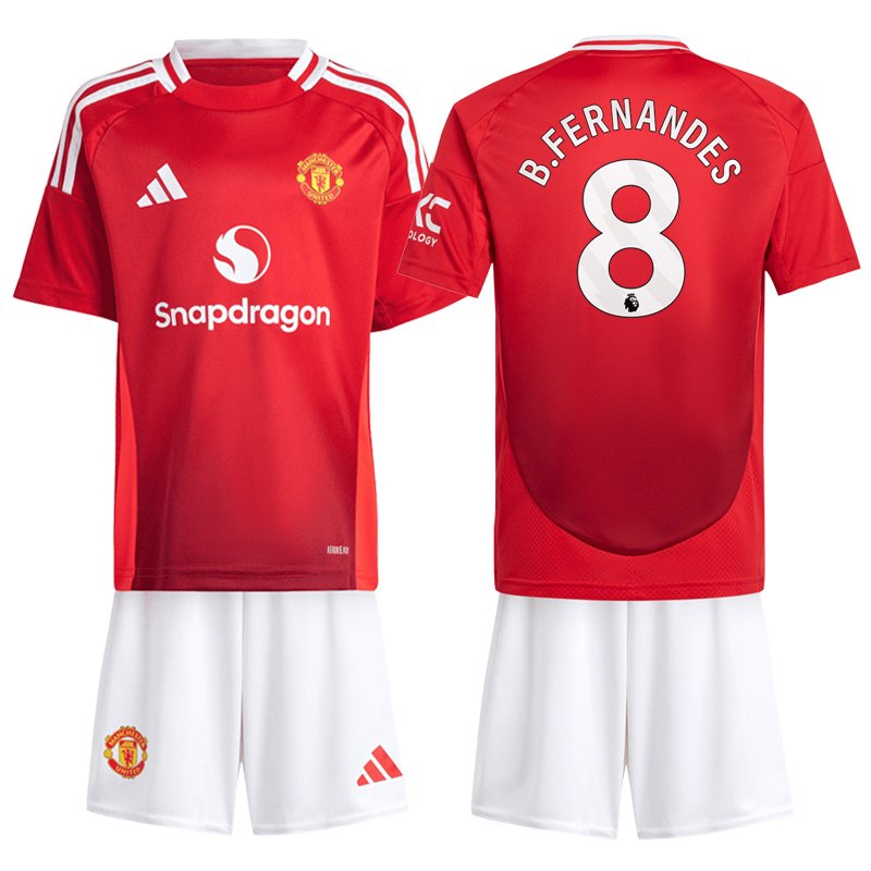 Man Utd B.Fernandes #8 Domácí Dres 2024/25 Děti Fotbalové Dresy