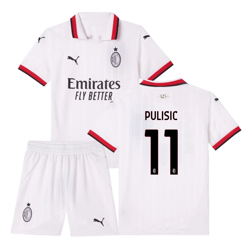 Dětský venkovní dres AC Milan 2024/25 s potiskem Pulisic 11