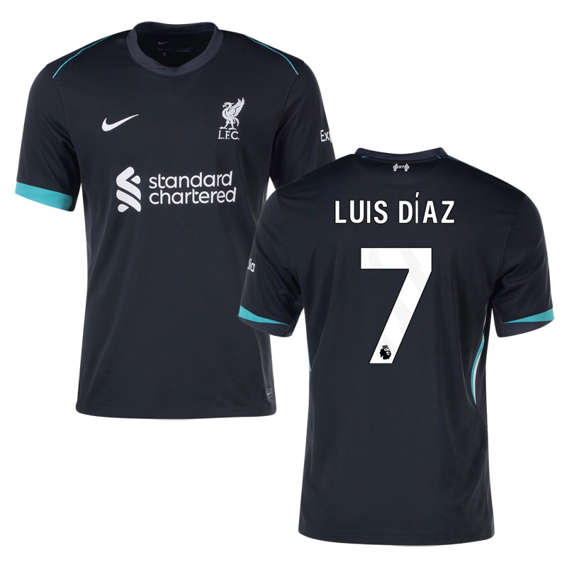 Fotbalové Dresy Luis Díaz 7 Liverpool FC 2024-25 Venkovní Dres Mužské