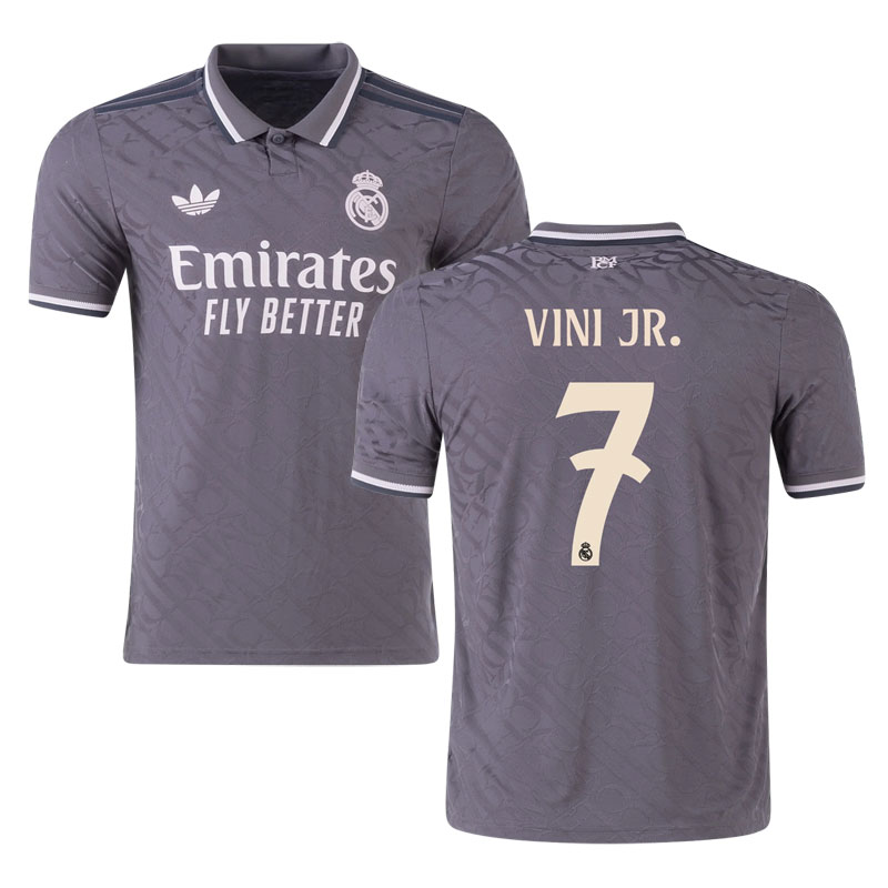 Fotbalový Dres Vini Jr. 7 Real Madrid Alternativní 2024/25 Krátký Rukáv