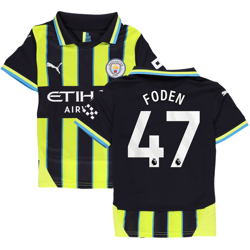 Man City Foden 47 Venkovní Dres 2024-2025 Krátký rukáv Muže Fotbalové Dresy