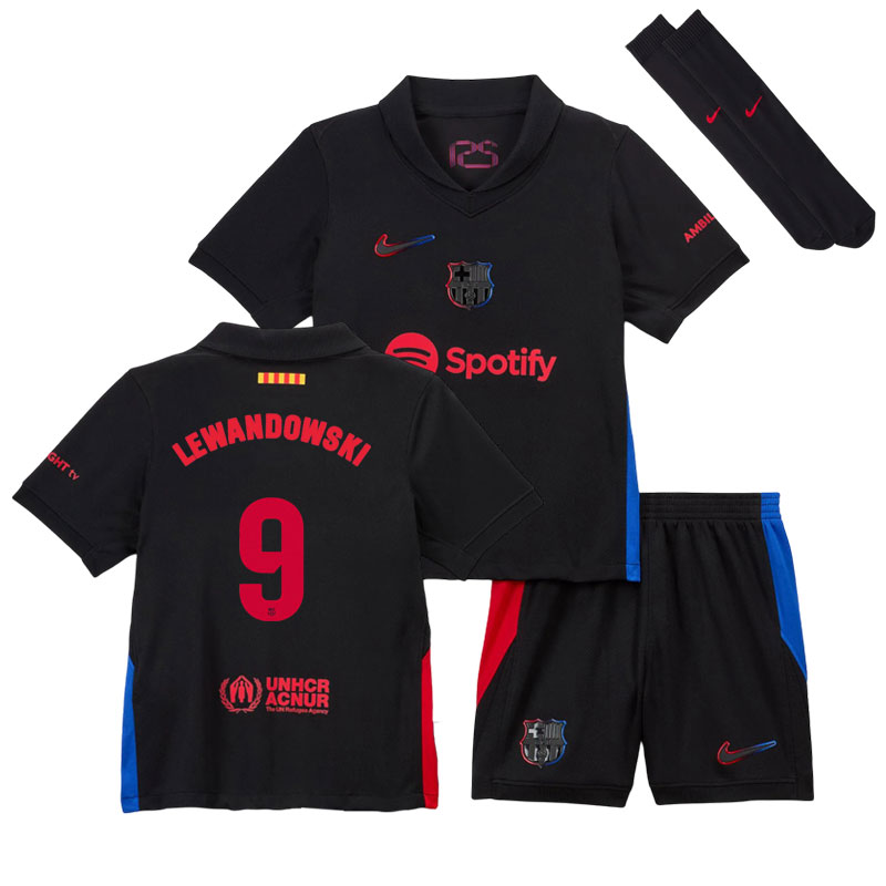 FC Barcelona Dětský Fotbalový Dres 2024-25 Robert Lewandowski #9 Venkovní