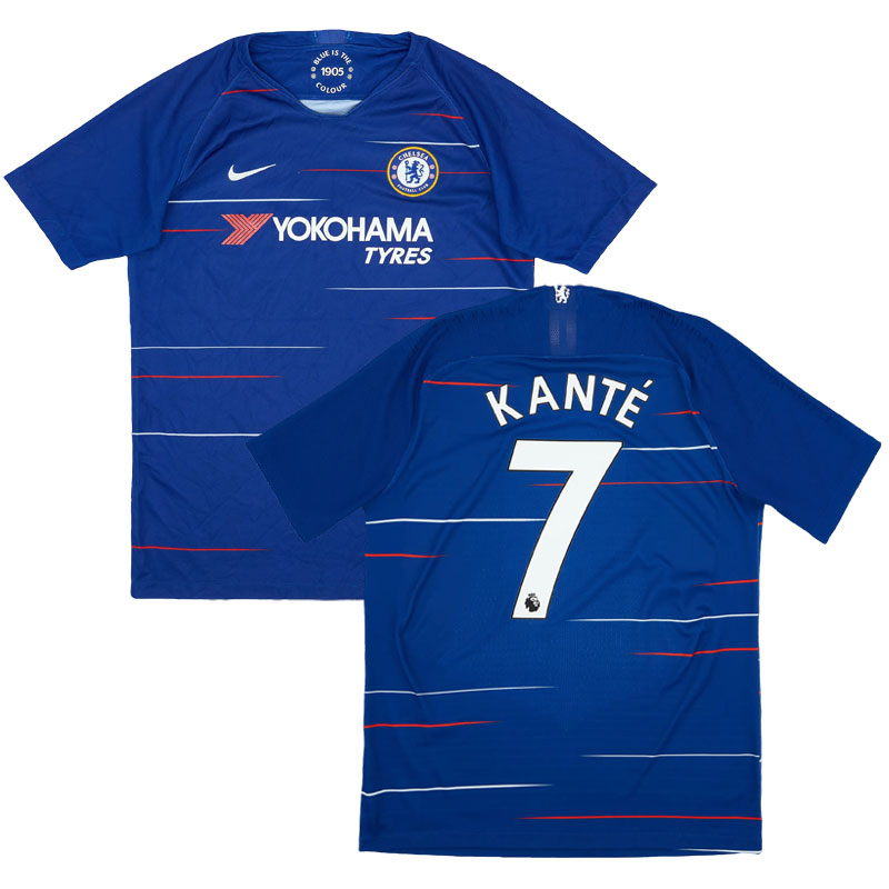 Kante 7 Fotbalový dres Chelsea domácí retro 2018-19 modrý