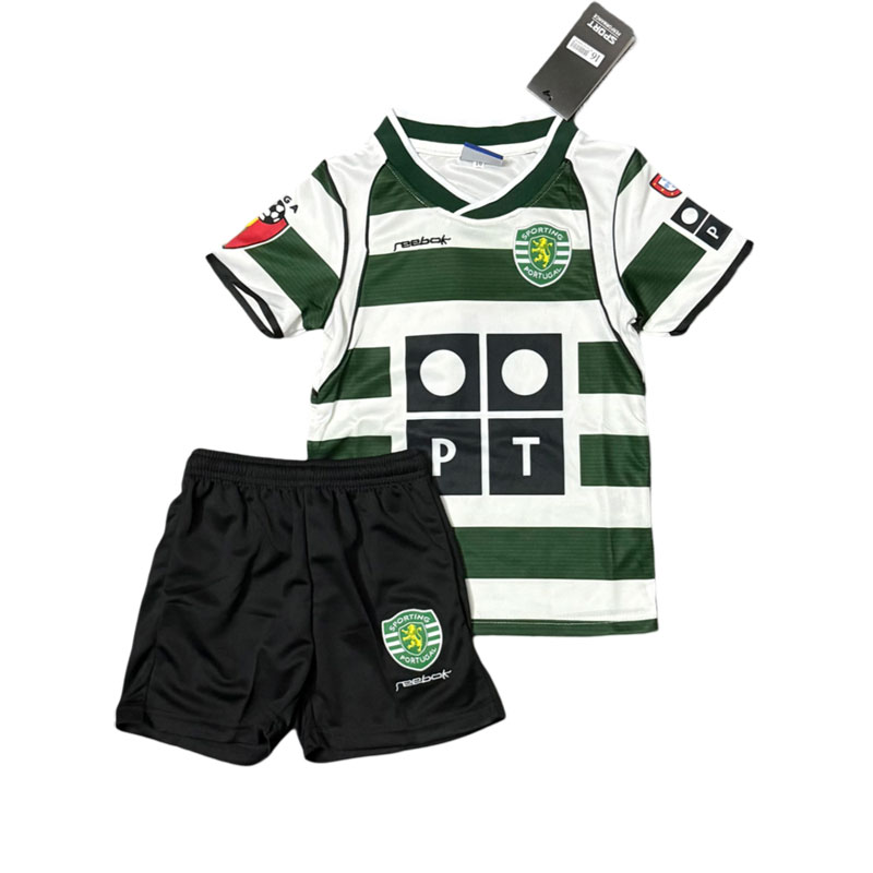 Sporting CP 2001/03 Dětský domácí fotbalový dres + Šortky pro děti