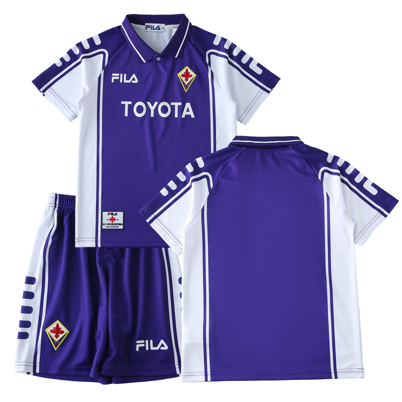 ACF Fiorentina Dětské Domácí Dres Komplety Retro 1999-2000