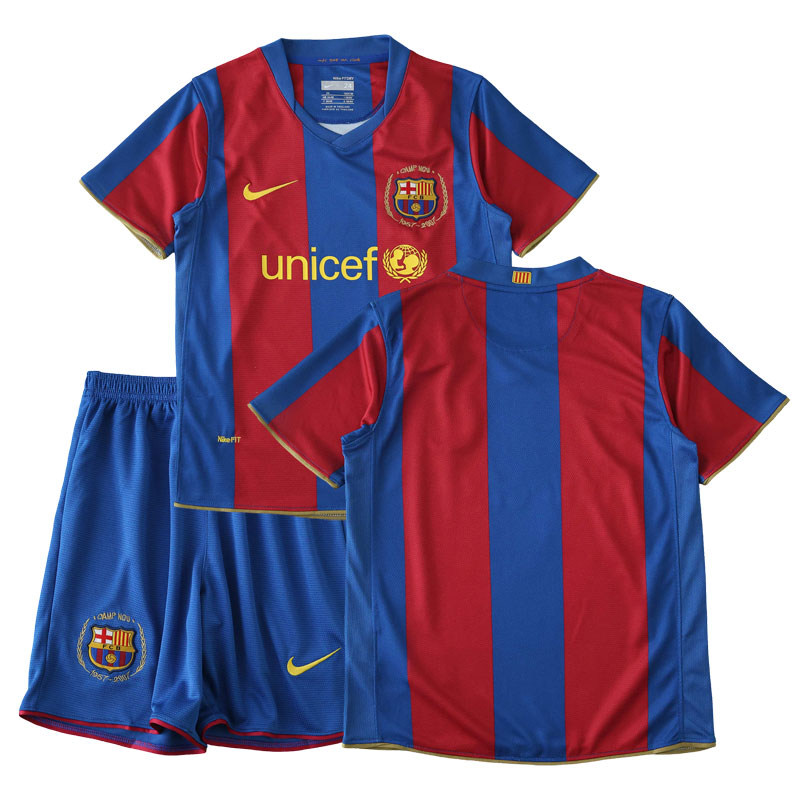 Dětský fotbalový dres tričko FC Barcelona Domácí Retro 2007-08