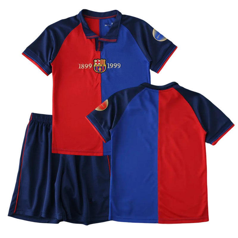 Dětský fotbalový komplet FC Barcelona 1899-1999 100. výroční domácí sada