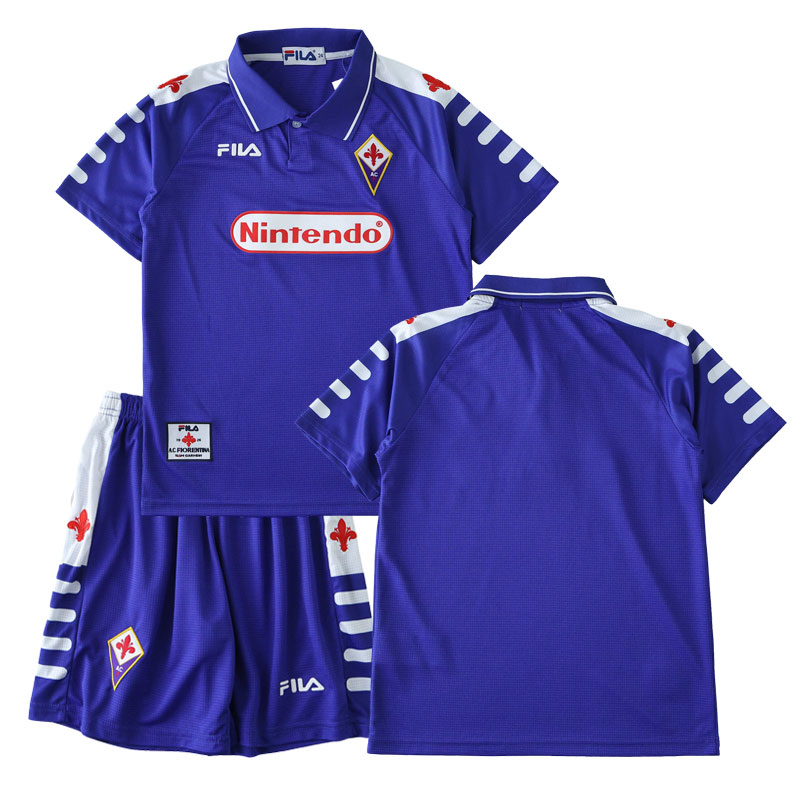 Fotbalové dres ACF Fiorentina Dětský Domácí Komplet 1998-99