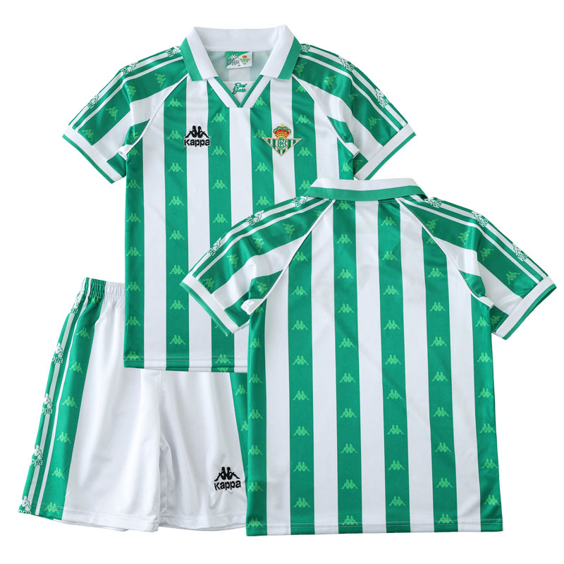 Real Betis Dětské Domácí dres komplet retro 1995-97